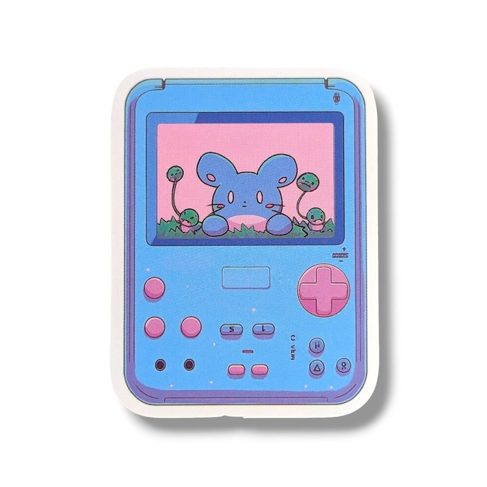 Anime Game Console Vinyl Sticker (II23): Water Mouse Marill, 2.25 in.